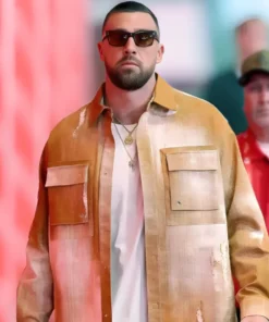 Travis Kelce Chiefs Orange Jacket