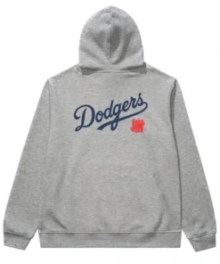 Undefeated x New Era x Lon Angeles Dodgers Stacked Logo Grey Hoodie