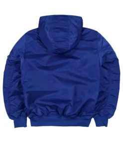 Los Angeles Rams Historic L-2B Bomber Full-Zip Blue Satin Jacket