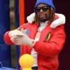 Macy’s Thanksgiving Day Parade 2025 Lil Jon Zip-Up Red Hooded Jacket