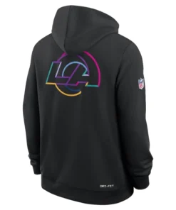 Los Angeles Rams Nike Black 2025 Crucial Catch Sideline Standard Issue Dri-FIT Hoodie