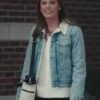 Megan Ashley Brown Movie The Christmas Ring 2025 Sadie Mayfield Shearling Denim Jacket
