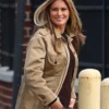 Melania Trump Camp Lejeune Visit Cotton Jacket