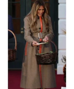 Annual Halloween 2025 First Lady Melania Trump Beige Coat