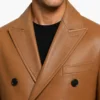 Men Double-Breasted Brown Overcoat Mens