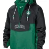 Men’s Boston Celtics Windbreaker Colorblock Green Hooded Jacket