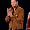 Access Hollywood Michael Bublé Brown Biker Jacket