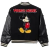 Disney Mickey and Friends by Shoe Palace Mickey Icon Black Varsity Jacket