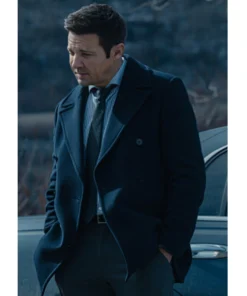 Jeremy Renner Mayor of Kingstown S04 Mike McLusky Black Double -Breasted Peacoats