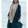 Champagne Problems 2025 Minka Kelly Green Wool Coat