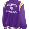 Minnesota Vikings Lightweight Purple Full-Snap Satin Varsity Jacket
