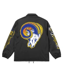 Los Angeles Rams x Mister Cartoon Black Coach Jacket – Unisex