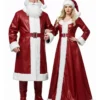 Mr and Mrs Santa Claus Red Leather Costume
