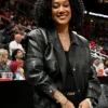 Crystal Renee Hayslett NBA 2025 Black Leather Jacket