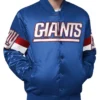 New York Giants Triple Option Full-Snap Varsity Satin Jacket