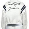 New York Yankees Starter White Full-Snap Cropped Varsity Jacket