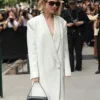 New York Fashion Week 2025 Calvin Klein Show Naomi Watts Double-Breasted White Coat