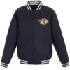Nashville Predators Front Hit Poly Twill Navy Jacket