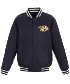 Nashville Predators Front Hit Poly Twill Navy Jacket