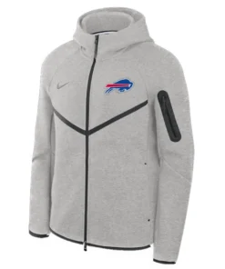 Buffalo Bills Grey Nike Tech Fleece Windrunner Hoodie