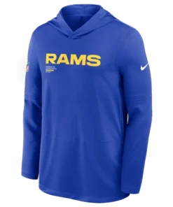Los Angeles Rams Sideline Royal Performance Hoodie