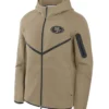 San Francisco 49ers Tech Windrunner Brown Hoodie
