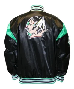 North Dakota Fighting Sioux Big League Full-Snap Black Satin Jacket
