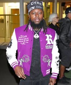 2025 Los Angeles OFB Yung Purple Varsity Jacket