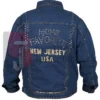 Order New Jersey USA Greetings Tour Joe Jonas Mom’s Favorite Blue Studded Denim Jacket