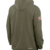 Nike Olive Green Oregon Ducks football 2025 Military Appreciation Dri-FIT Hoodie