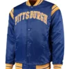 The Enforcer Pitt Panthers Starter Royal Satin Jacket
