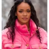 Rihanna Pink Puffer Coat Wore To Reveal Her Pregnancy Bump