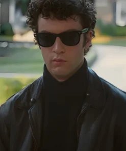 Dominic Sessa Oh What Fun Black Leather Jacket