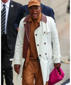 Los Angeles 2025 Samuel L. Jackson Contrasting Collar Coat