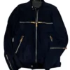 Access Daily 2025 Scott Evans Blue Suede Zip Detail Jacket