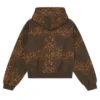 Scuffers Leopard Print Zipper Brown Hoodie