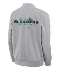Seattle Seahawks Sideline Full-Zip Gray Bomber Jacket