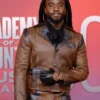 60th Academy Country Music Awards 2025 Winner Shaboozey Brown Leather Jacket
