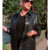 Real Housewives of Orange County S19 Shannon Beador Black Leather Coat