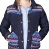 TV-Series Shetland Season 10 Print Trim Puffer Jacket