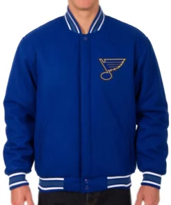 St. Louis Blues Royal Blue Wool Varsity Jacket