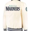 Order Seattle Mariners Starter The Captain II Full-Zip Satin Bomber Jacket