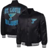 St. Louis Blues Adaptive Bold Logo Varsity Satin Jacket