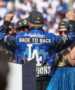 Dodgers World Series Celebration 2025 Stan Kasten Leather Jacket