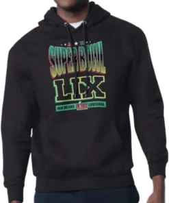 Super Bowl LIX Starter Black Super Bowl Graphic Hoodie