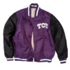 TCU Horned Frogs Purple and Black Full-Snap Letterman Varsity Jacket