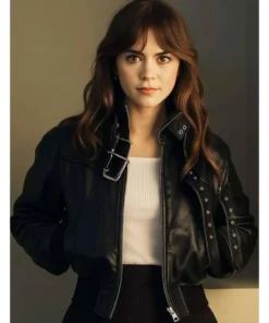Emilia Jones Charlie Harper 2025 Leather Jacket