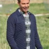 Finding Mr Christmas S2 Jonathan Bennett Blue Quilted Shacket