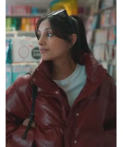 Cherry Daddy Issues S02 Burgundy Puffer Jacket