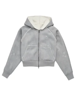 Taylor Folklore Album TS Gray Shearling Jacket